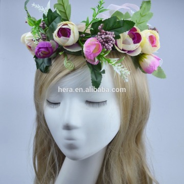 6 colors new design handmade craft flower garland for girls 8188E