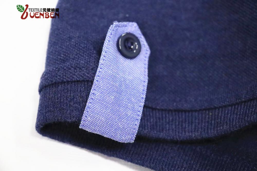 65%Poly 35%Cotton Melange Jersey With Jacquard Collar Shirt