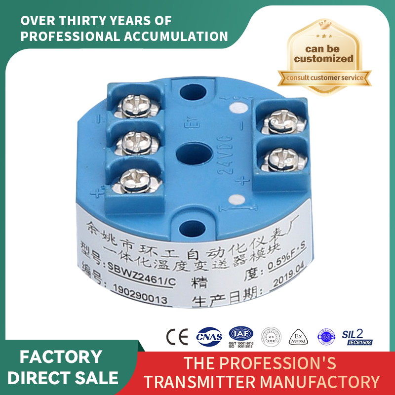 cu modul transmițător de temperatură montat pe Hart Head