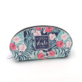 Custom tropical plants make up PU cosmetic bag