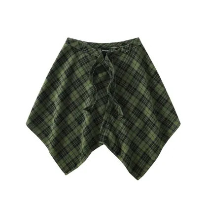 Blue Checkered Waist Accessories for Women