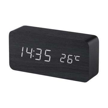 Jam penggera kayu yang popular dengan paparan LED untuk masa dan suhu