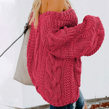 women's one shoulder twist sweater