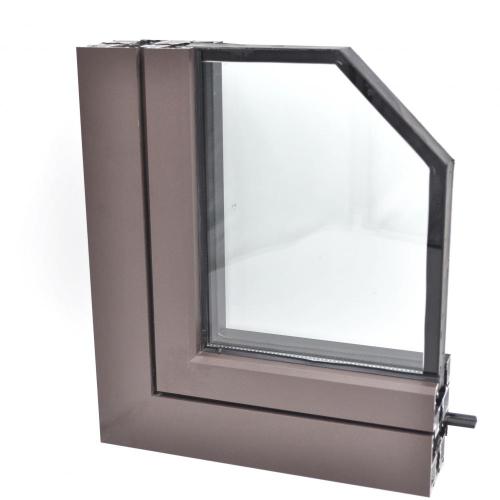 Okno profilu aluminiowego pokryte proszkiem