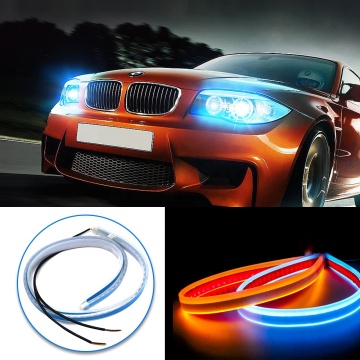 12V 2835 LED DRL Strip for Car Headlights - Amber Turn Light DRL
