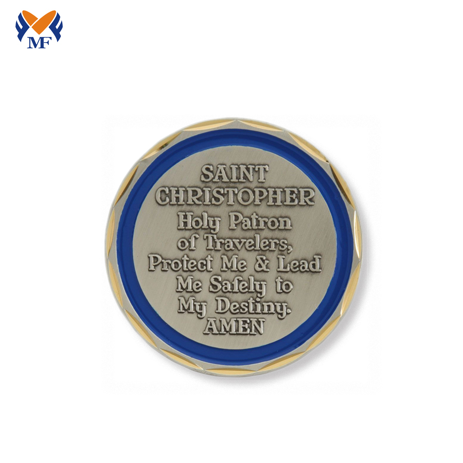 Blue Enamel Coin