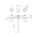 SEAWIND double lever basin mixer for concealed installation