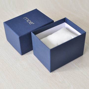 Logo personalizzato Scatole per orologi di carta blu economiche