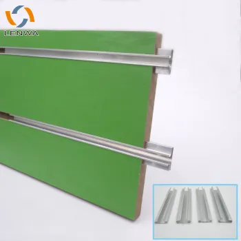 Lenwa Aluminum Factory 0.3mm Extrusion Profile for Slatwall with MDF Display