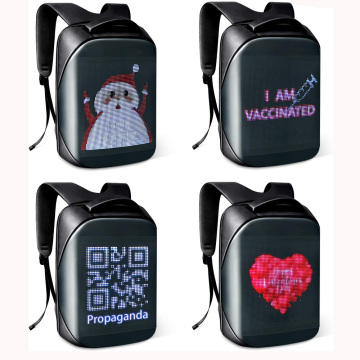 Zaino LED personalizzabile con schermo programmabile per viaggi alla moda
