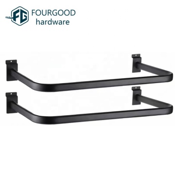 Metal Square Tube Clothing Hanging Rails for Display in Supermarkets