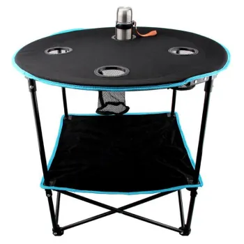 Portable Foldable Round Camping Table: Lightweight and Easy Folding Outdoor Furniture