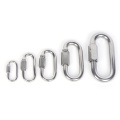 Stainless steel carabiner with round hole