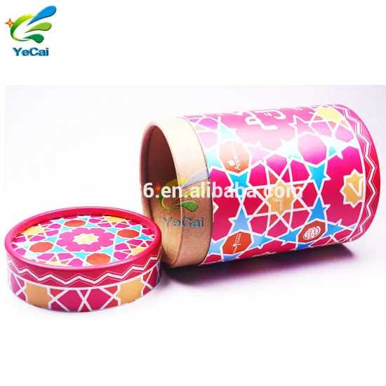 Trade assurance custom round paper box for candle , packaging cardboard candle cylinder container