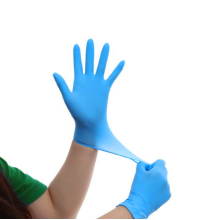 nonsterilized high elasticity blue disposable nitrile gloves