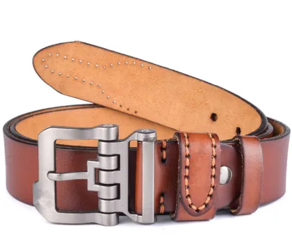 Casual fashion men's belt alloy pin buckle belt