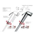 Best Modern Solid Brass Hand Held Cloth Diaper Toilet Sprayer with Chrome Hand Held Bidet Shattaf, Metal Hose, T-valve