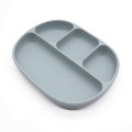 Овална 4-преграда силиконска поделена плоча за вшмукување