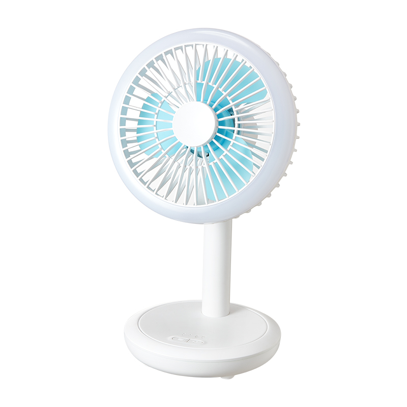 Portable USB Fan with LED Light and Rechargeable Lithium Battery