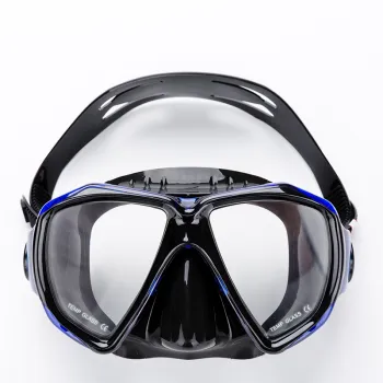 Fashionable Diving Mask with Tempered Glass Lens and Adjustable Head Strap
