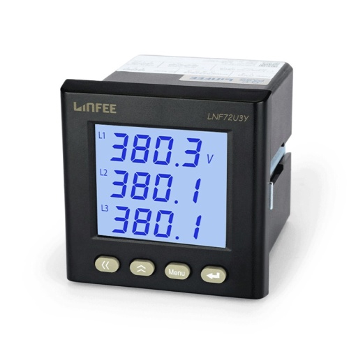 ELECNOVA Three Phase Panel Mounted Voltmeter LCD Display