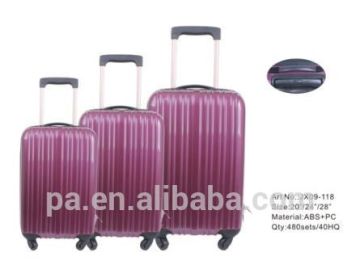 2014 fashion trend pu trolley luggage