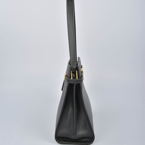 Black leather hobo bag Satchel Leather Evening Bag