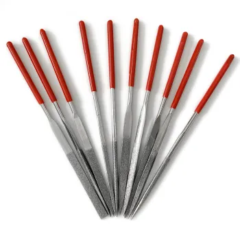 Diamond Coated Hand Tool Files Set - Steel Needle File Kit