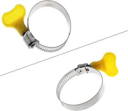 Adjustable Plastic Handle Hand Twist Hose Clamps