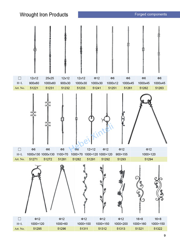 Ornamental wrought iron baluster