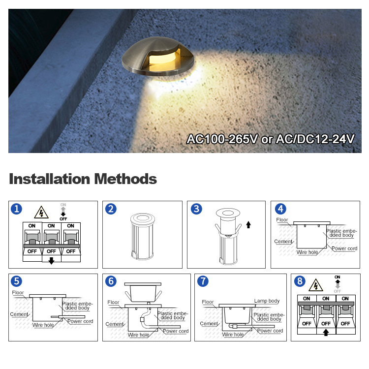 multi hole underground light