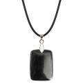 Black Onyx 30x40 mm Collier cuboïde Men Rectangle Pendant