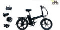 250w com motor traseiro mini e-bike dobrável de 20 polegadas