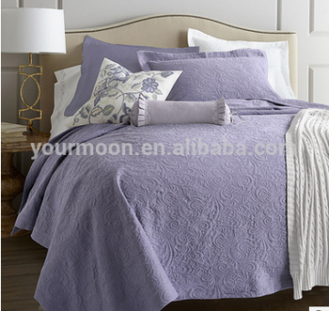 Europe style 100% cotton quilt coverlet set/bedspread