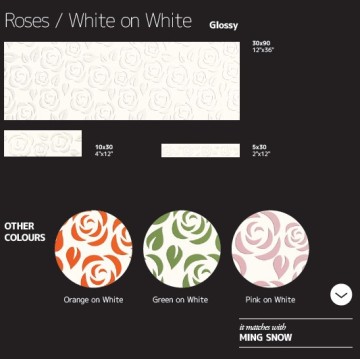 rose pattern wall decors