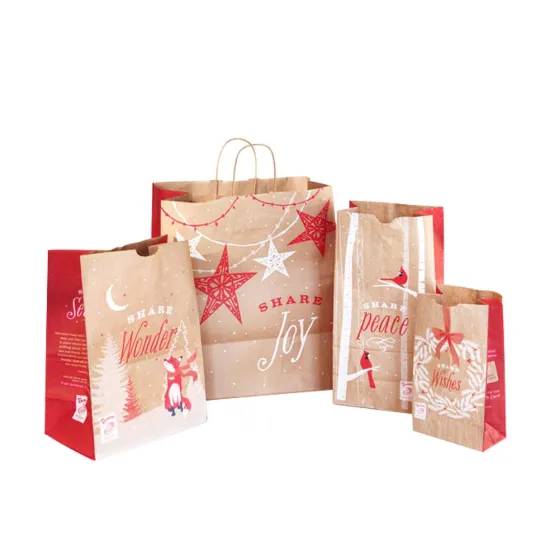 Christmas kraft paper bag
