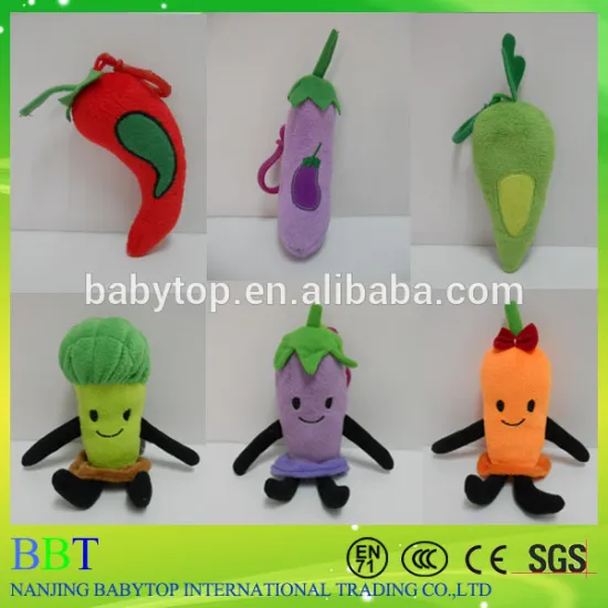 cute mini plush eggplant soft toy, mini stuffed vegetable keychains