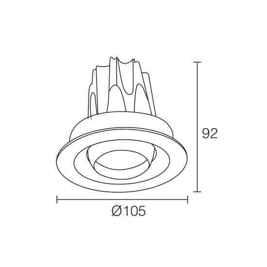 COB Design Technology 12W LED DownlightofLED Downlight Options