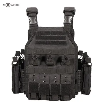 Custom Plate Carrier Black Nylon Mesh Shoulder Pad Weight Vest