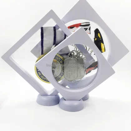 Clear Plastic Coin Display Box - 7x7cm for Jewelry Packaging