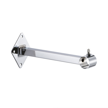 Wholesale Metal Chrome Wall Mount Hook Shelf Holder Iron Bracket Round Pipe Bracket