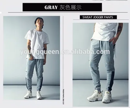 TP05 BIKER sweatpants zipper jogger pants casual pants                        
                                                Quality Choice