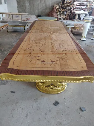 Luxury royal Antique Solid Wood Carved Dining Set