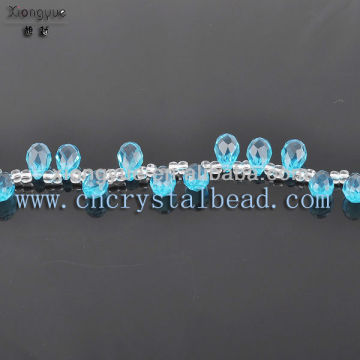 fashion faceted raindrop Crystal Glass beads in bulk from China