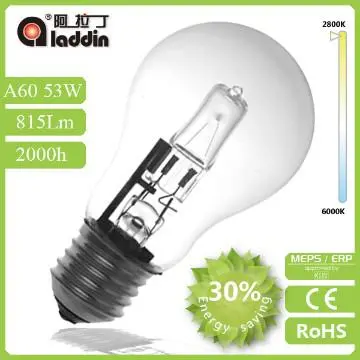 energy saving halogen light bulbs A60 E27