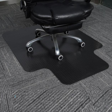 Black desk chair cushion with lip