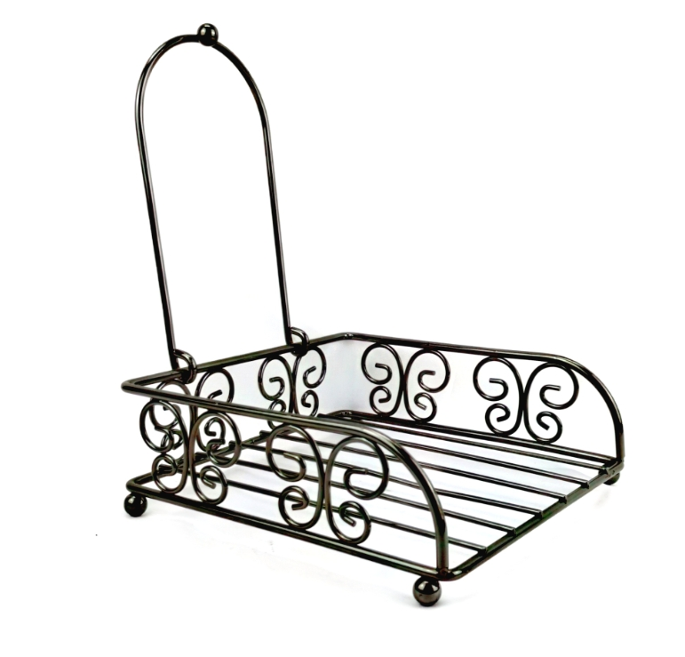 Butterfly Black Metal Wire Napkin Holder