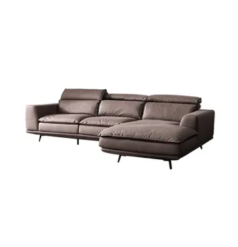 Interior living room furniture fabric couch L shape