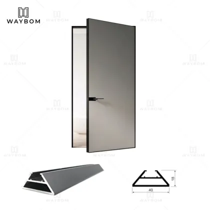 Automatic Minimalist Aluminum Swing Door for Kitchen and Home