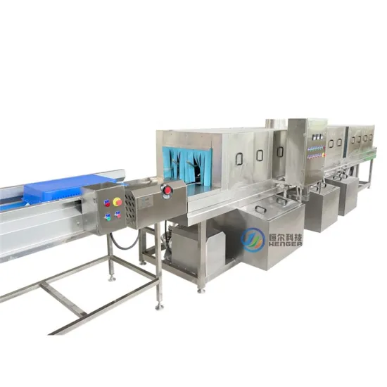 Low Water Consumption Industrial Washing Machine for Vegetable Crates and Trays